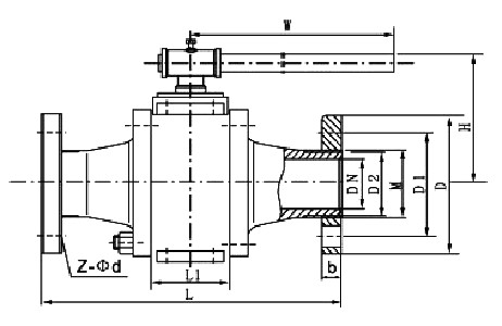Q941N電動(dòng)高壓法蘭球閥(圖2)