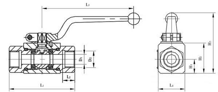 Q911N電動(dòng)絲扣高壓球閥(圖1)