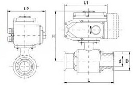 Q981F電動(dòng)衛(wèi)生級(jí)球閥(圖1)
